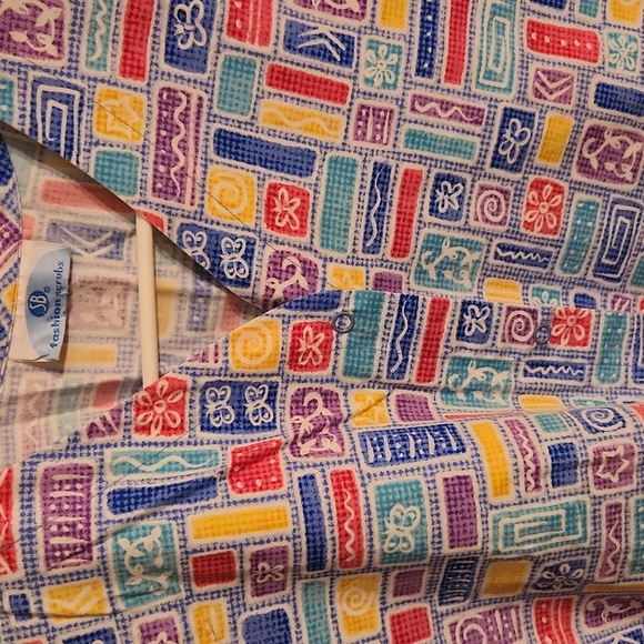 27 SB  scrub snap front ties in back to cinch waist p2p 21.5 - Picture 3 of 4